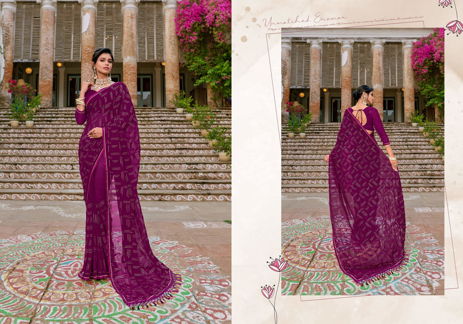 Ynf Dhisya New Fancy Stylish Ethnic Wear Georgette Saree Collection